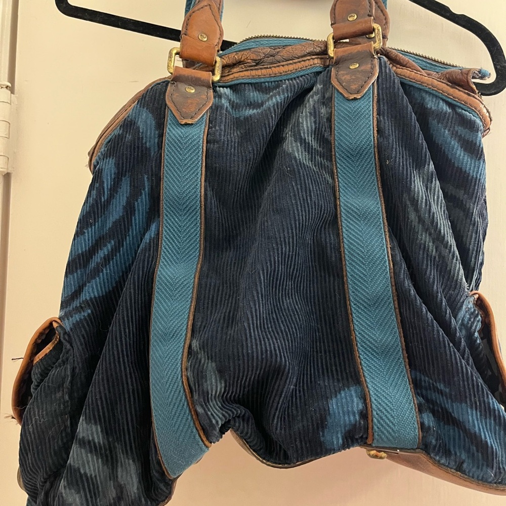 Marc by Marc Jacobs Blue and Brown Corduroy Tote Bag - Picture 5 of 7